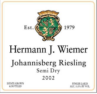 Hermann J. Wiemer - Johannisberg Riesling Finger Lakes Semi-Dry 2021